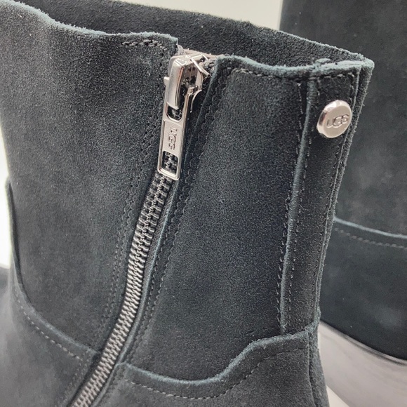 UGG Women's Breeda Suede Zipper Heel Boots - Picture 5 of 7